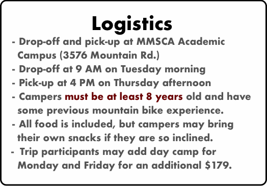 Logistics	-	Drop-off and pick-up at MMSCA Academi