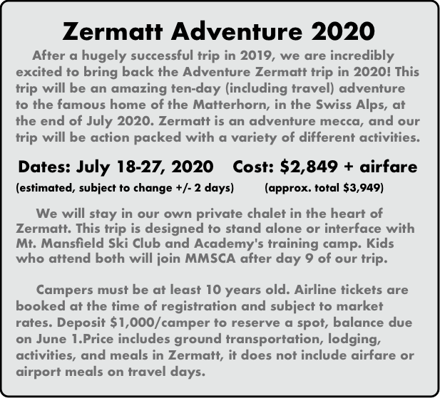 Zermatt Adventure 2020
    After a hugely successf